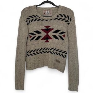 Element Eden Aztec Geometric Pattern Sweater Women’s Size S Wool Blend Crew Neck